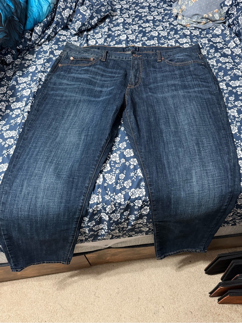 Lucky Brand Men's Dark Indigo Relaxed Jeans 40x30